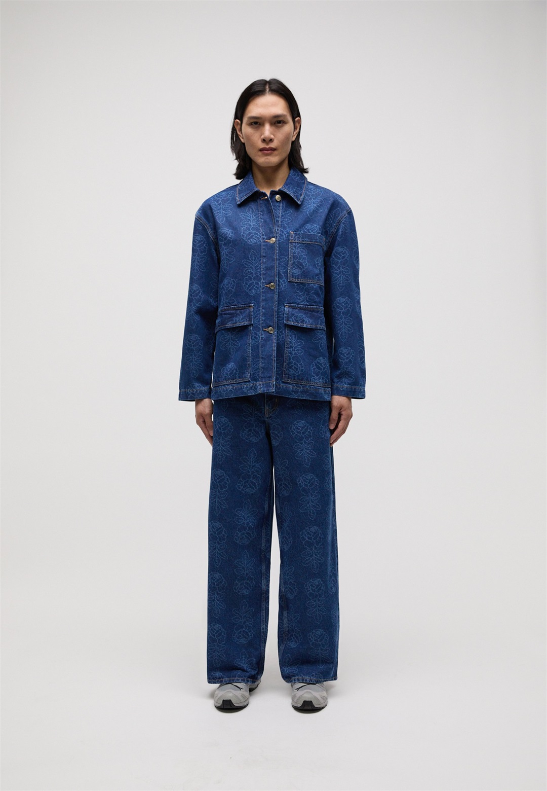 Marimekko VIHKIRUUSU JACKET UNISEX - Jeansjacke - mid indigo/blue denim