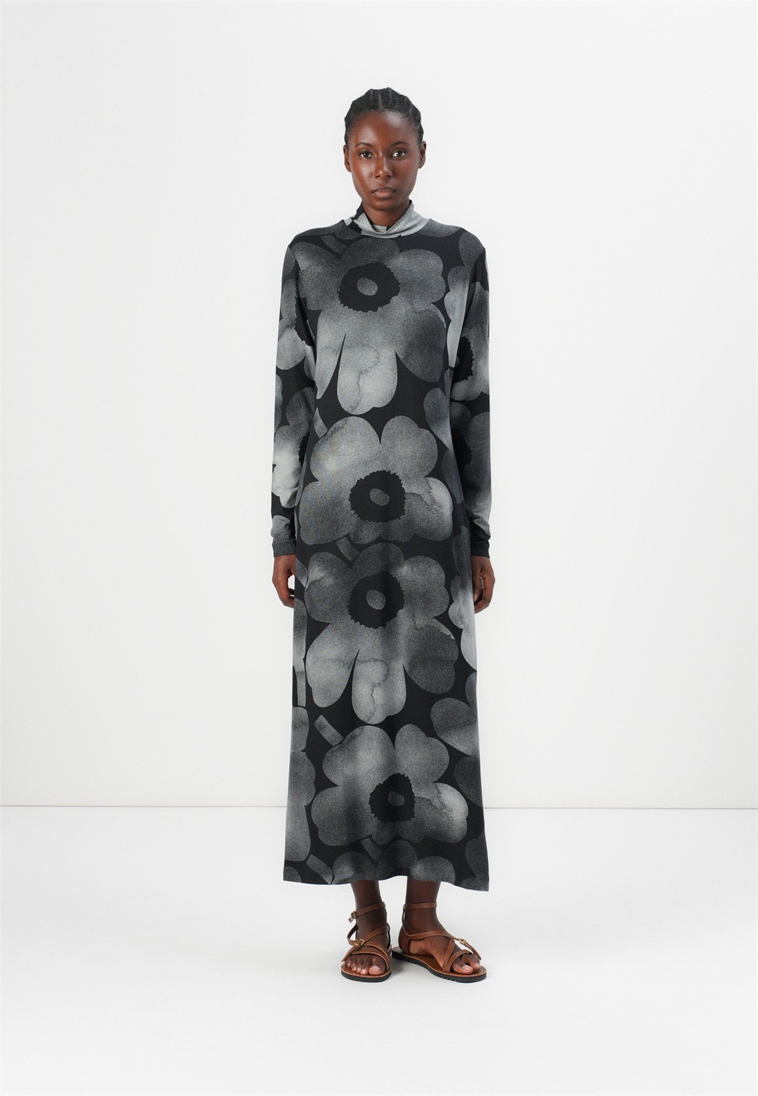 Marimekko OIVI AKVARELLI UNIKKO - Maxikleid - dark grey/black/dunkelgrau