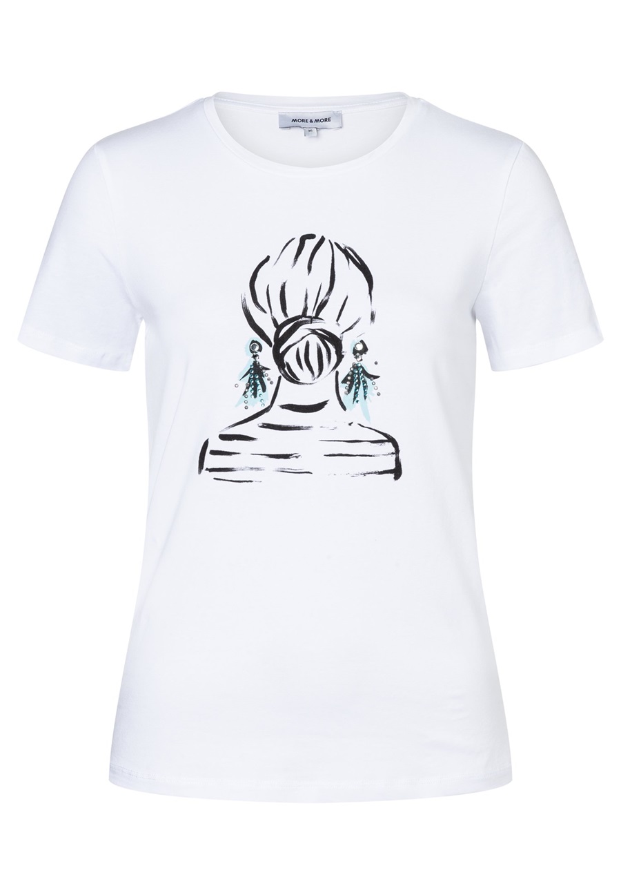 More & More T-Shirt print - white/weiß