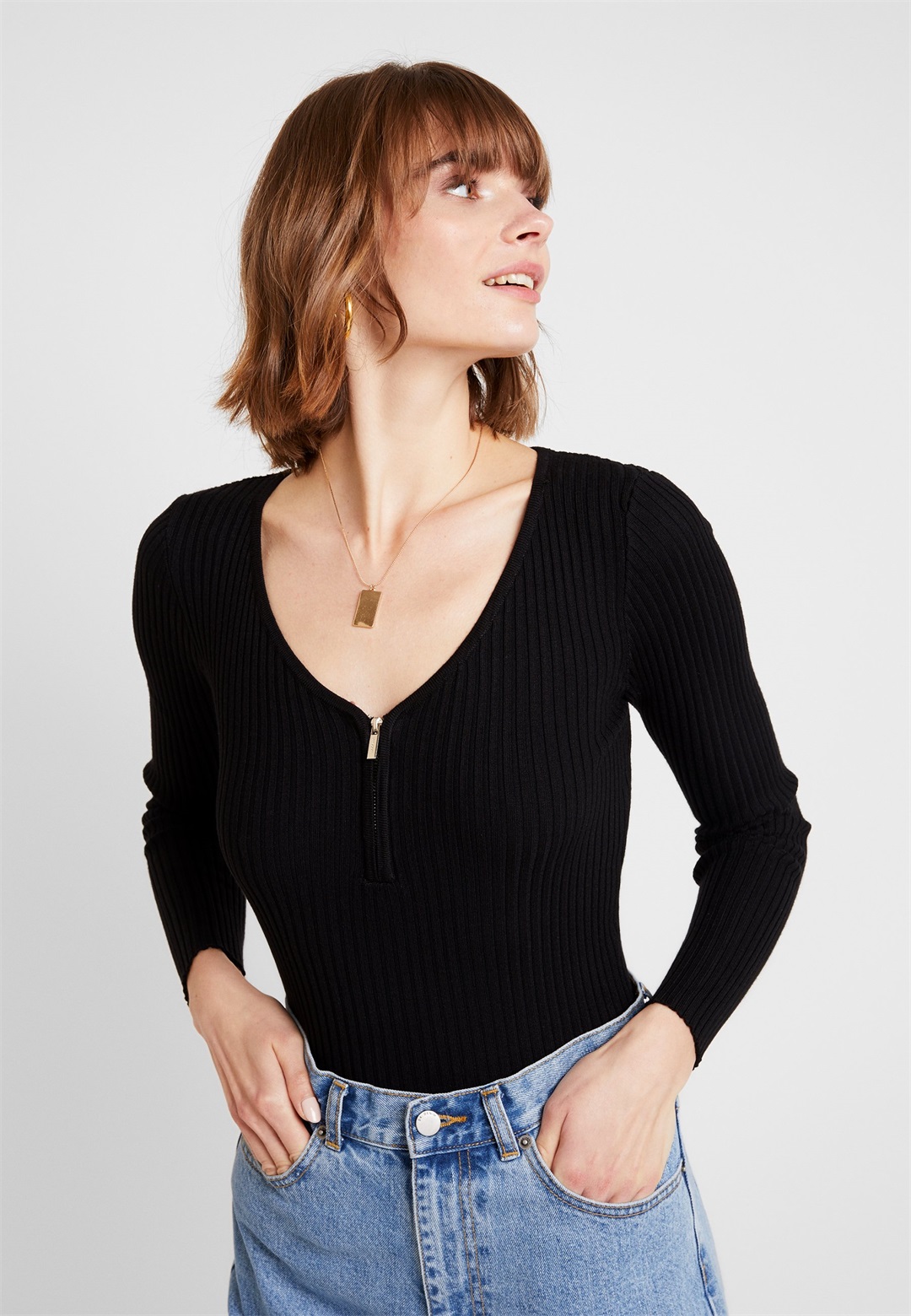 Morgan MALIKO - Strickpullover - noir/schwarz