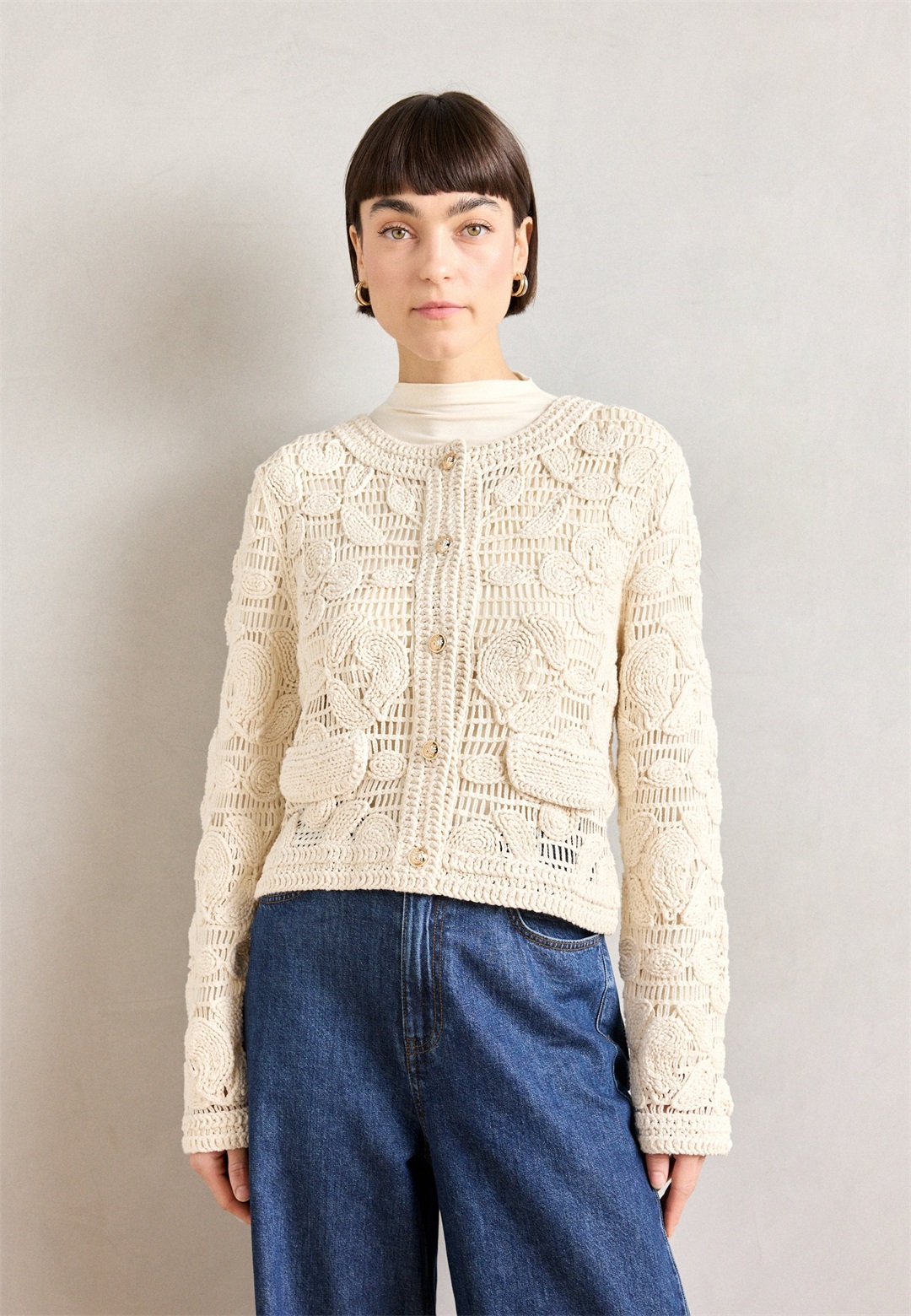 Morgan Strickjacke - ivoire/offwhite