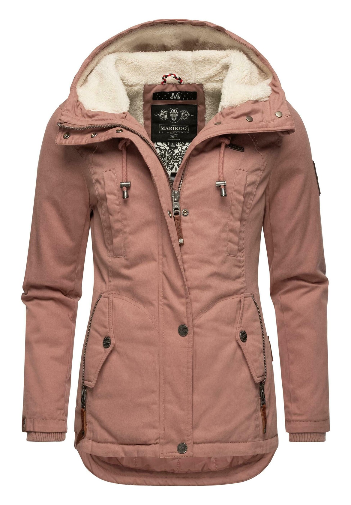 Marikoo Winterjacke - terracotta/braun meliert