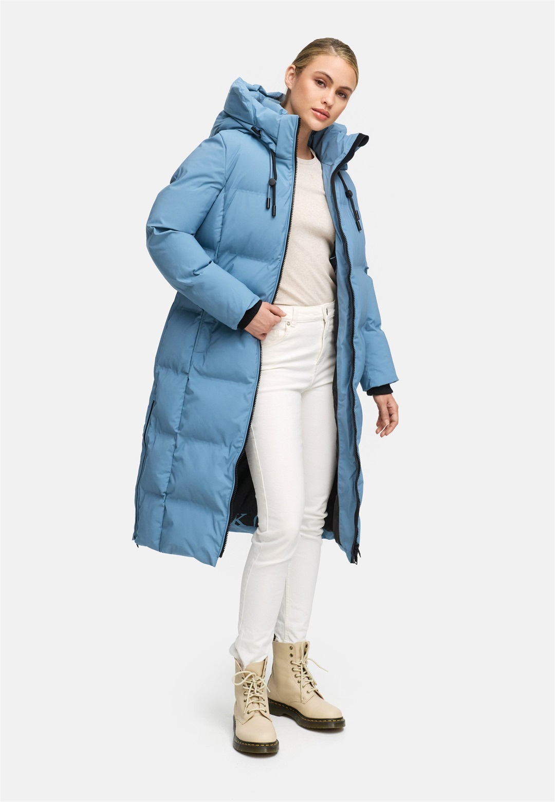 Marikoo Wintermantel - powder blue/blau