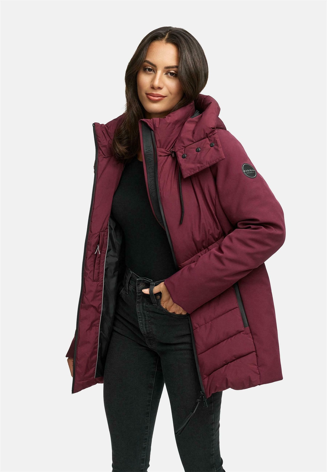 Marikoo TIVAA XVI - Wintermantel - dark red melange/bordeaux