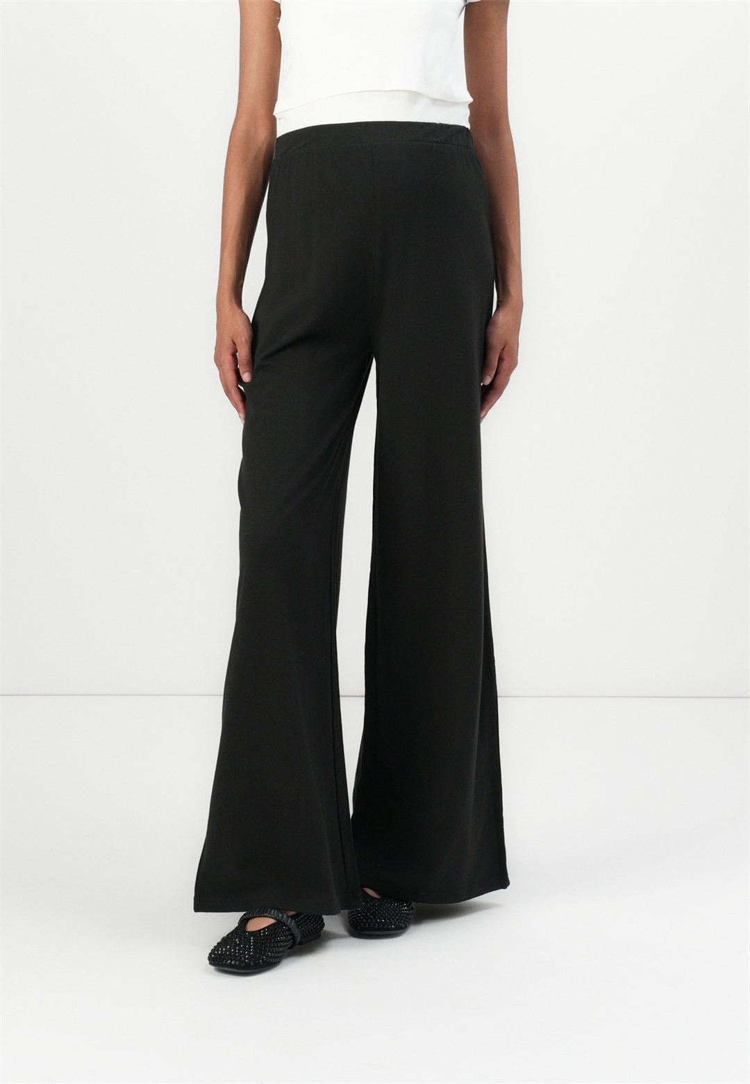 MAMALICIOUS WIDE JRS HW - Stoffhose - black/schwarz