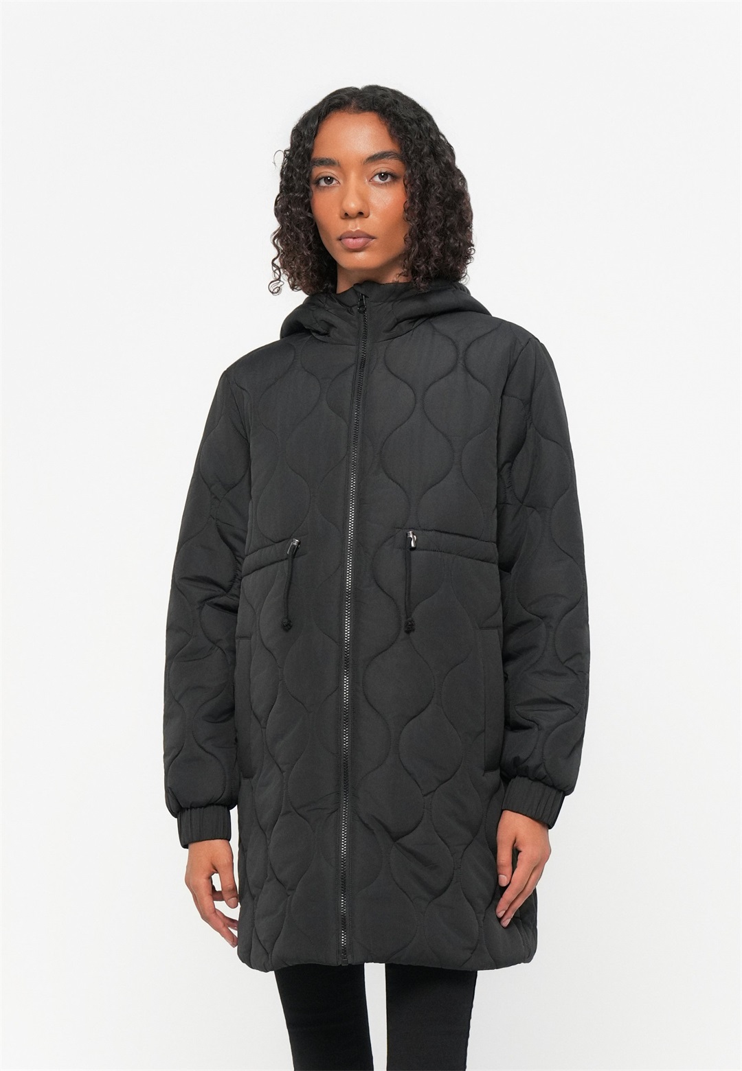MAMALICIOUS MLVALERIE QUILTED JACKET - Wintermantel - black/schwarz