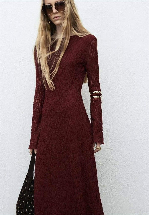 Mango Maxikleid - bordeaux