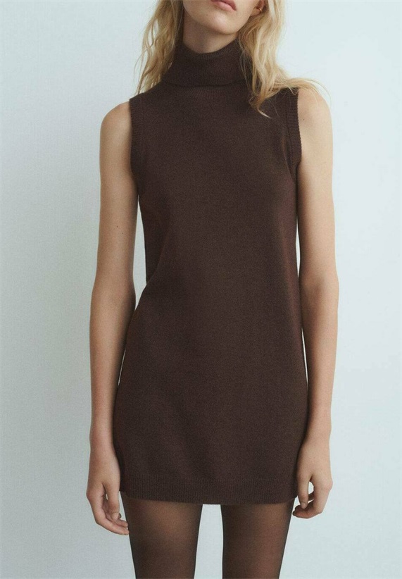 Mango Strickkleid - brown/braun