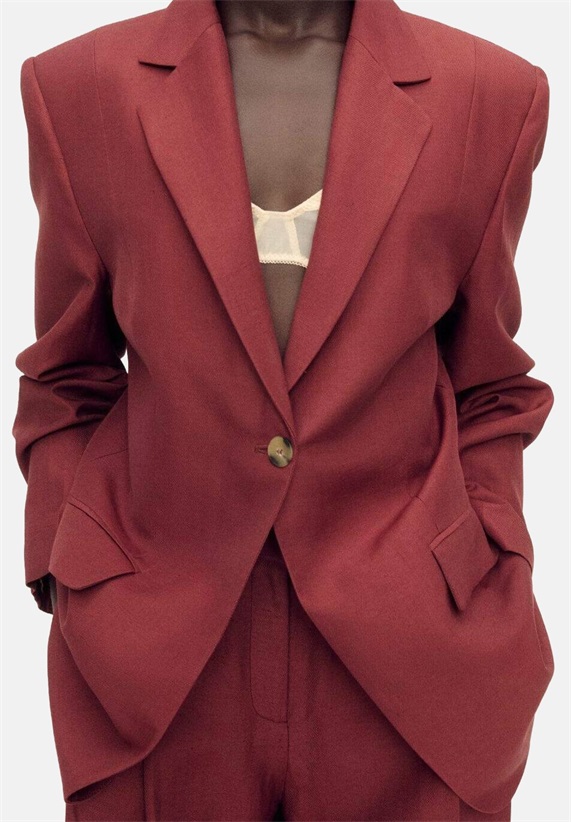 Mango SCALA - Kurzmantel - bordeaux