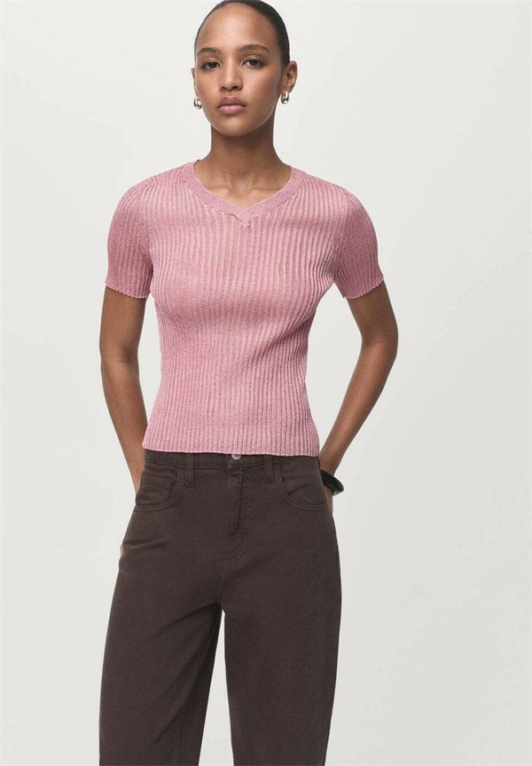 Mango ADULT - T-Shirt basic - light pink/rosa
