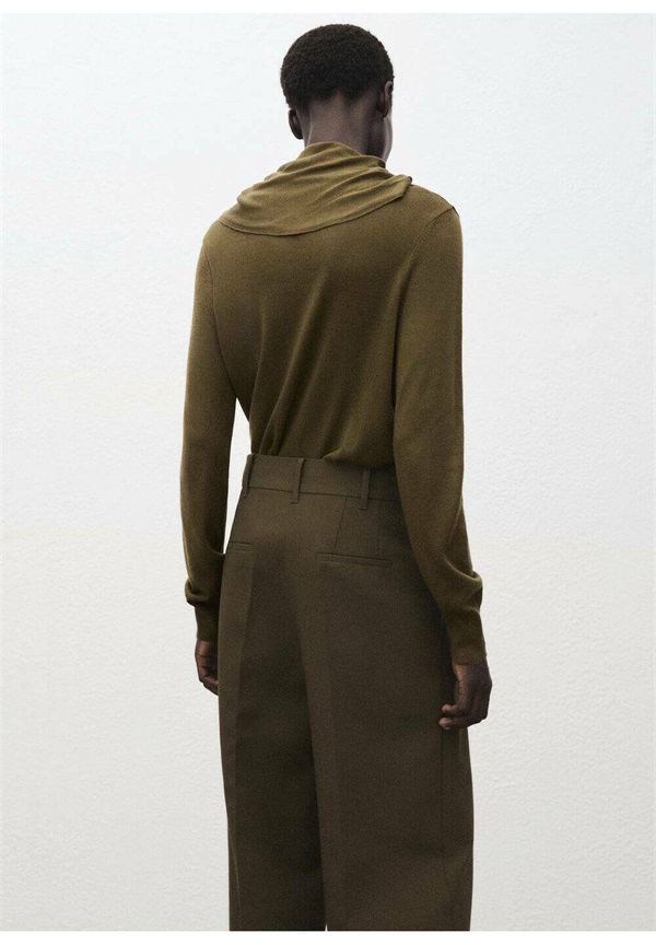 Mango Strickpullover - olive/oliv