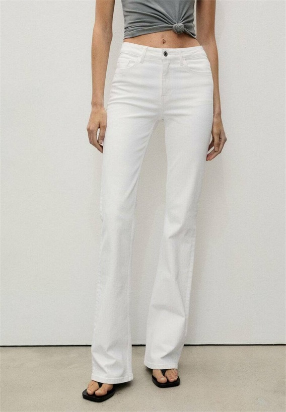 Mango FIONA - Jeans Straight Leg - white/weiß