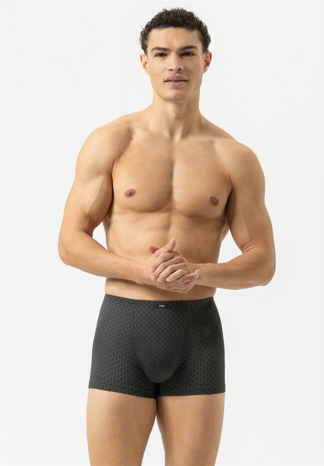 mey SHORTY SERIE MEANDER GEO - Boxer Briefs - fallowfield/dunkelgrün