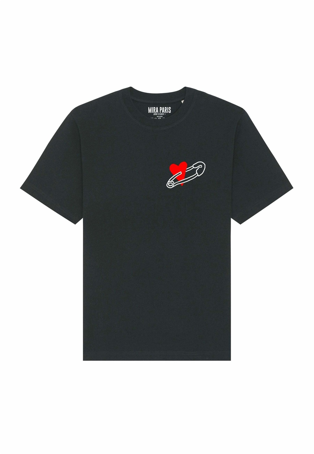 Mira Paris COEUR PINS PRINT HEAVYWEIGHT - T-Shirt print - black/schwarz