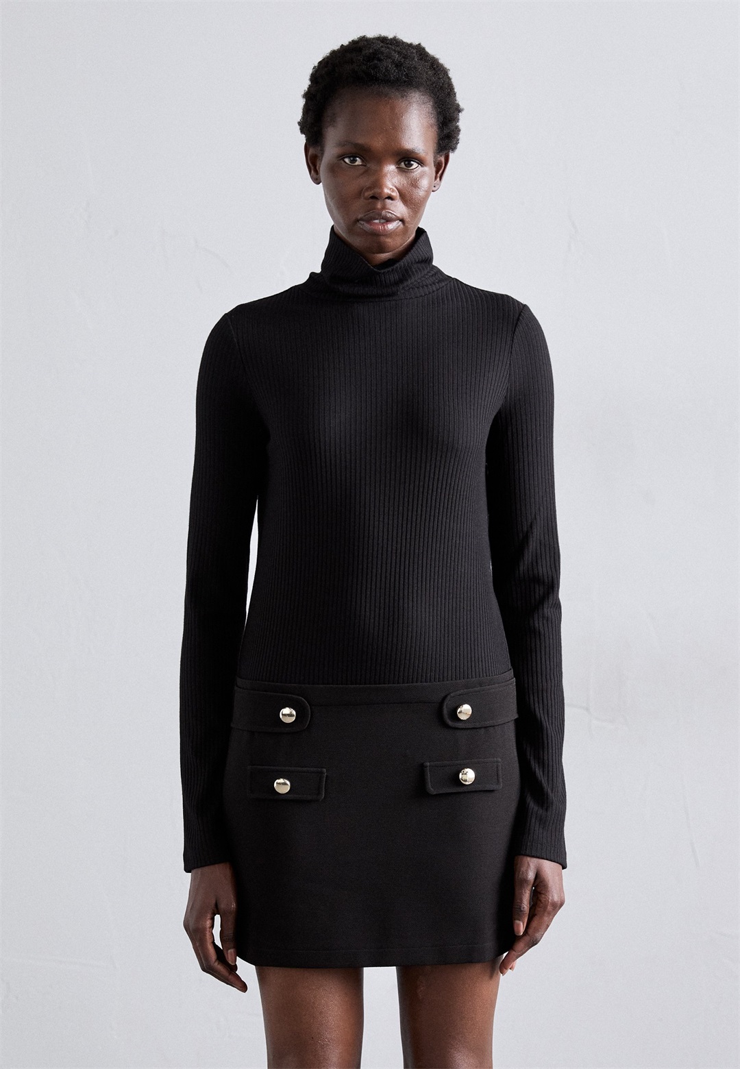 Maje REBECCA - Strickkleid - noir/schwarz