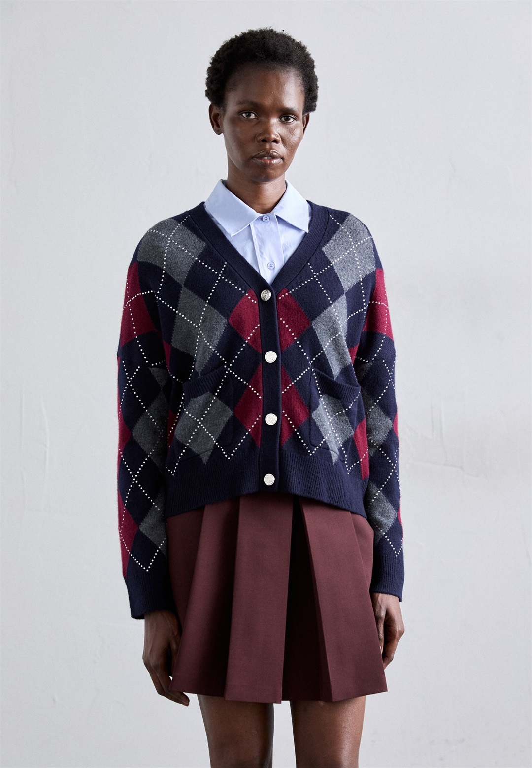 Maje MARGAYLE - Strickjacke - marine/dunkelblau