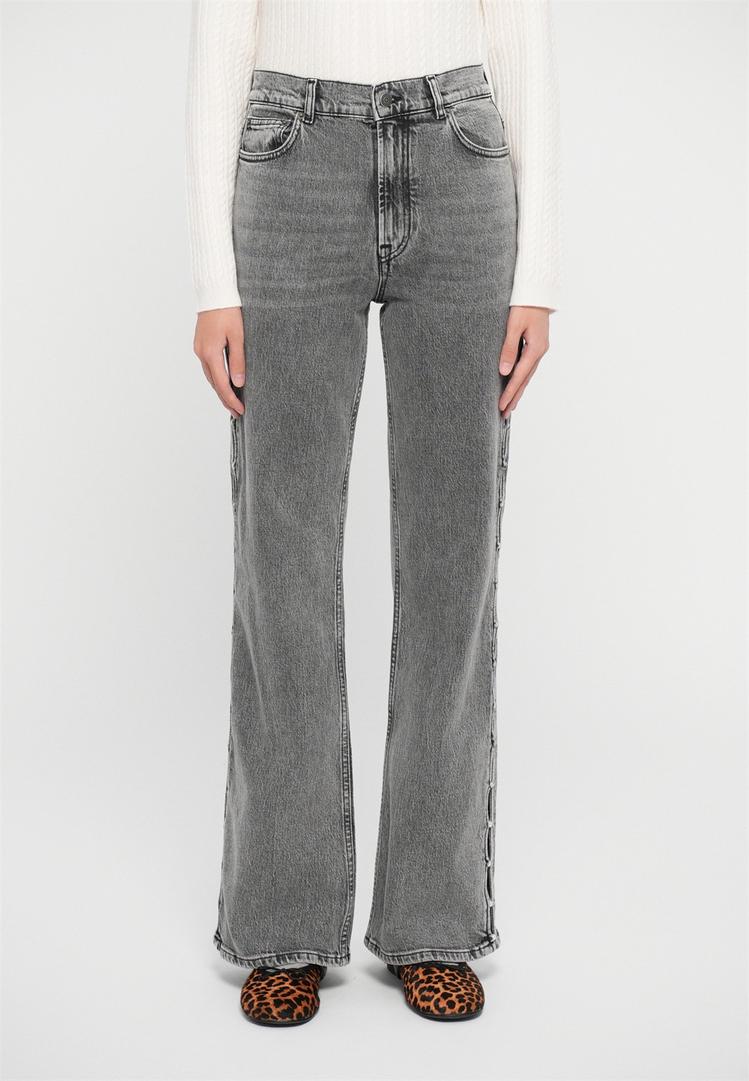 Maje Wide Leg - gris/grau