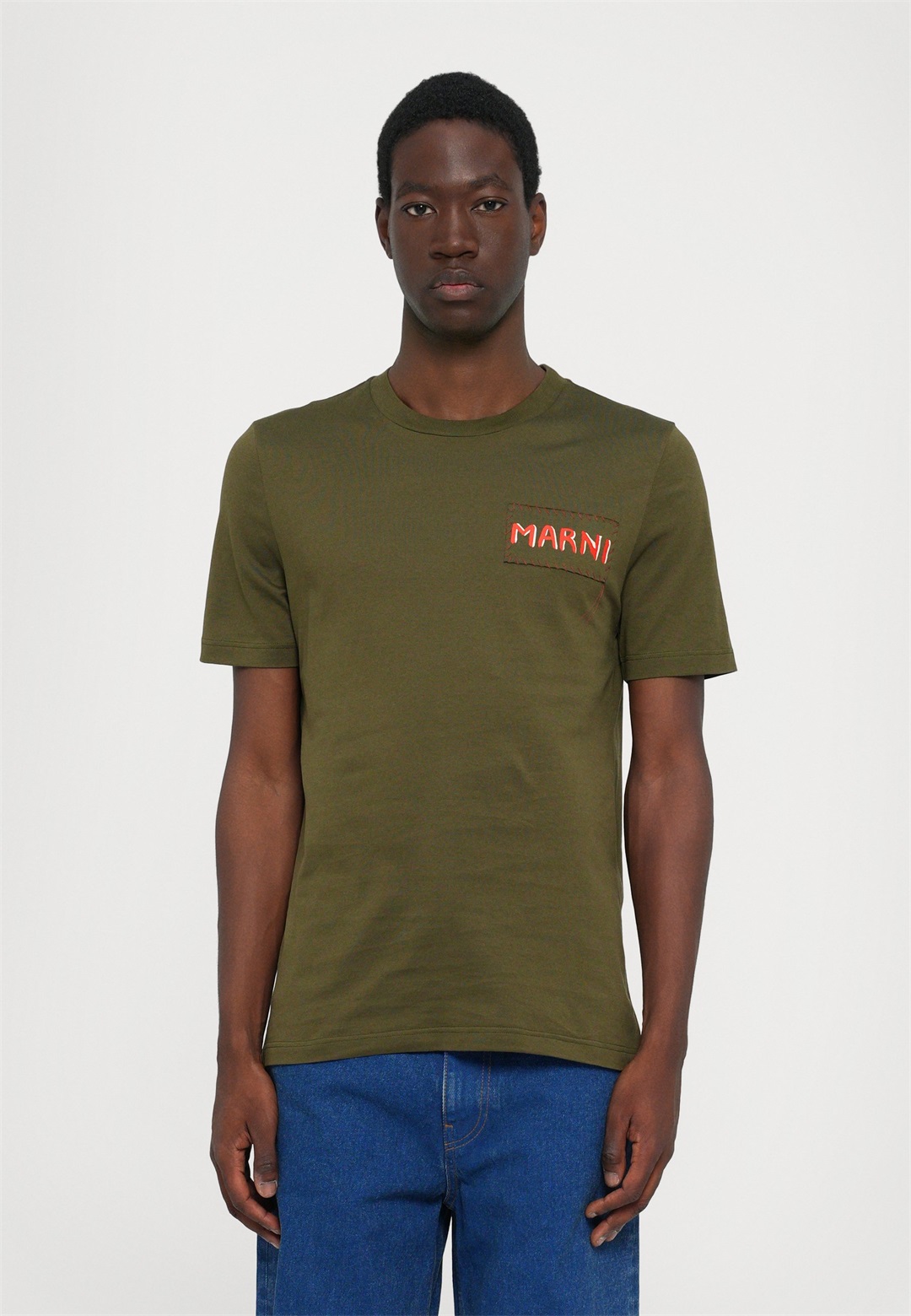 Marni T-Shirt print - deep sage/khaki