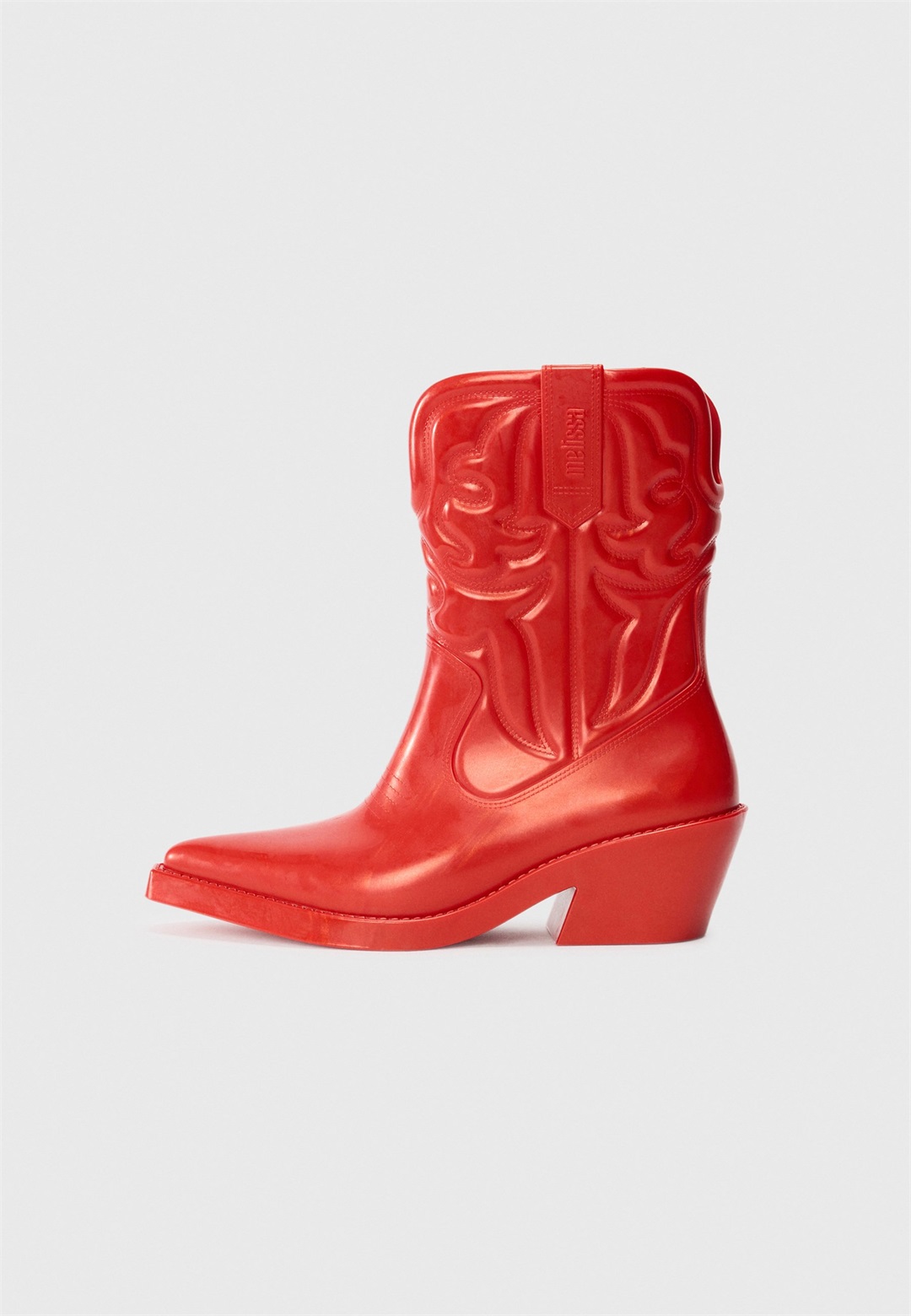 Melissa TEXAS - Cowboy-/Bikerboot - metal red/rot
