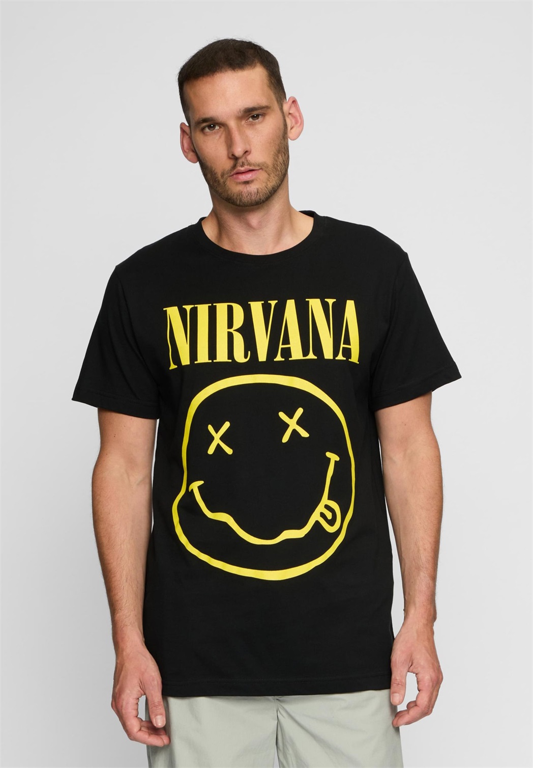 Merchcode NIRVANA LITHIUM TEE - T-Shirt print - black/schwarz