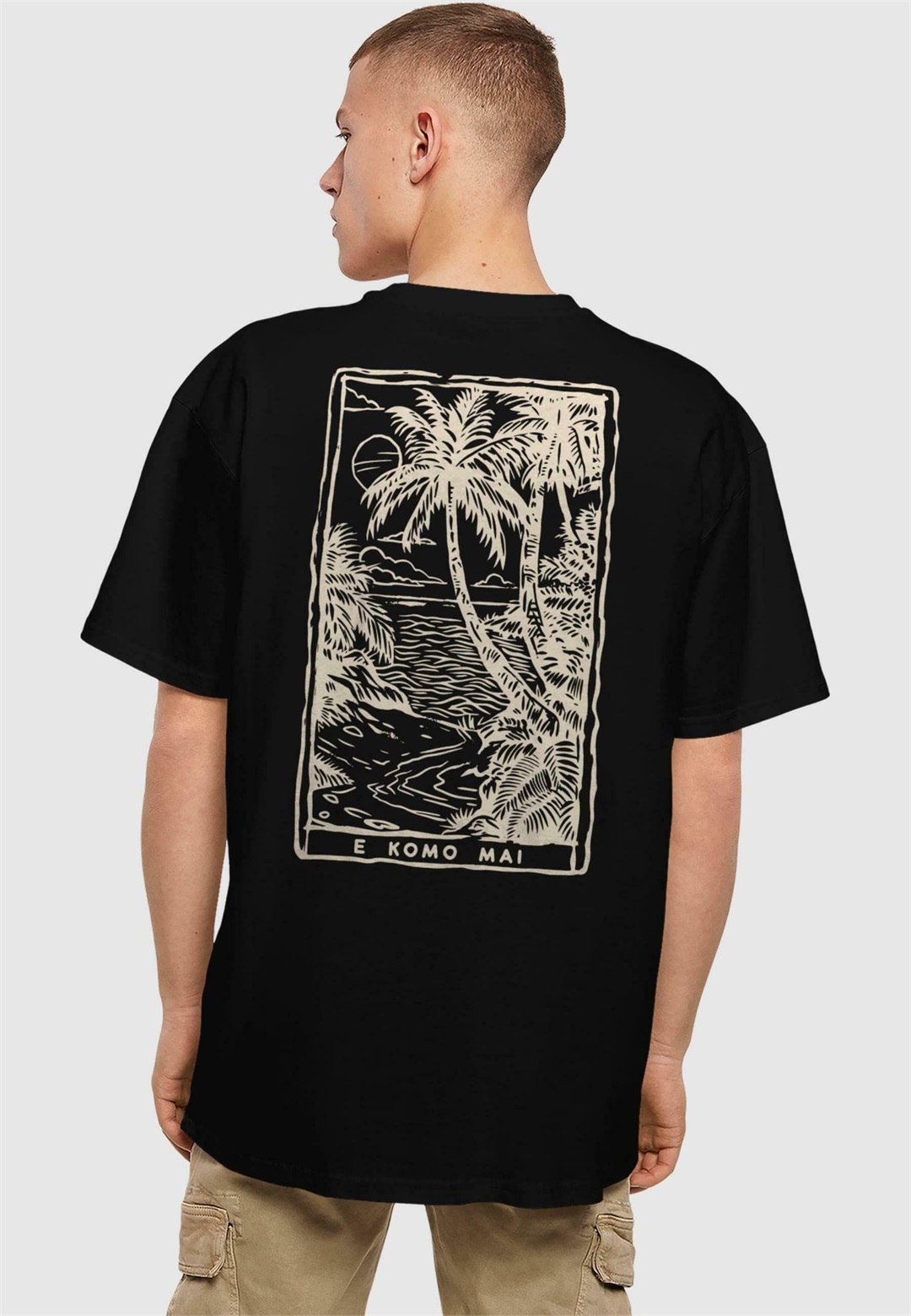 Merchcode HAWAI - T-Shirt print - black/schwarz
