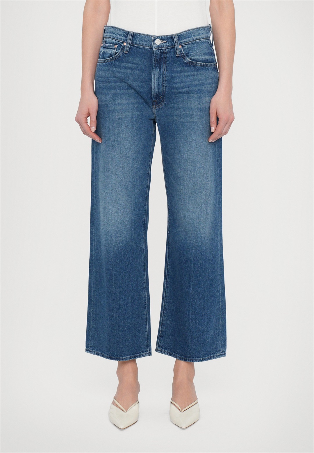 Mother THE DODGER ANKLE - Jeans Relaxed Fit - dark blue denim/dark-blue denim