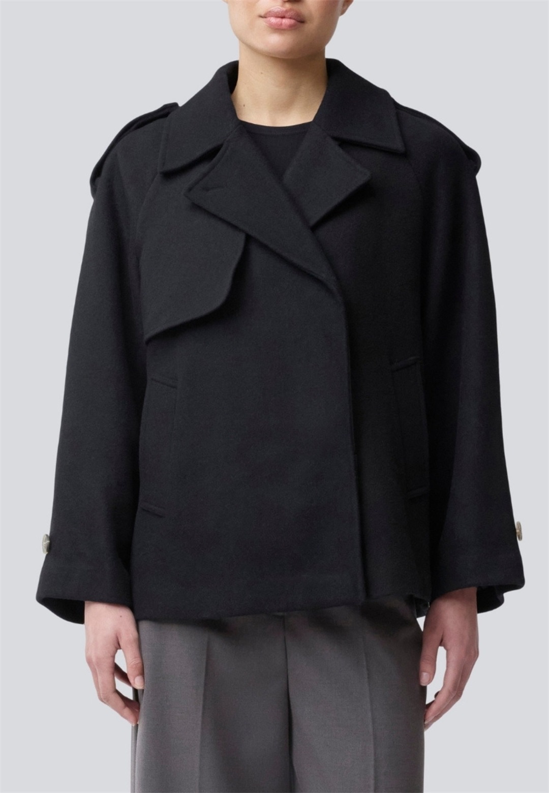 Modström ESMUND - Klassischer Mantel - black/schwarz