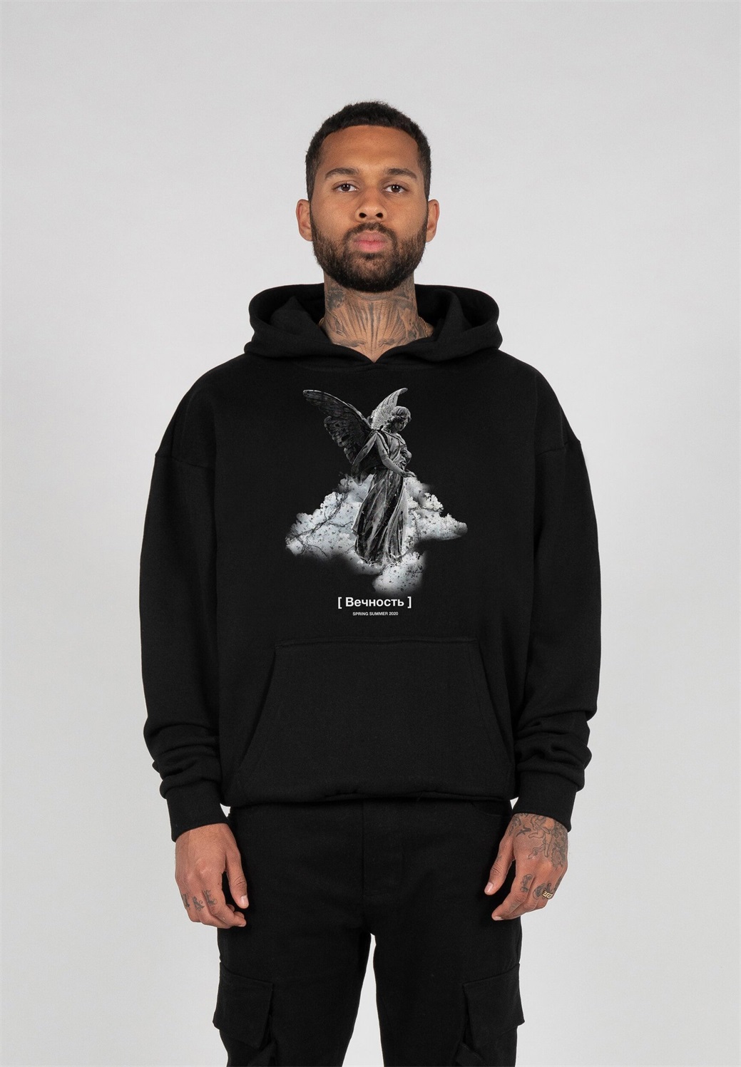 MJ Gonzales HEAVY ESSENTIALS V.4 - Kapuzenpullover - black/schwarz