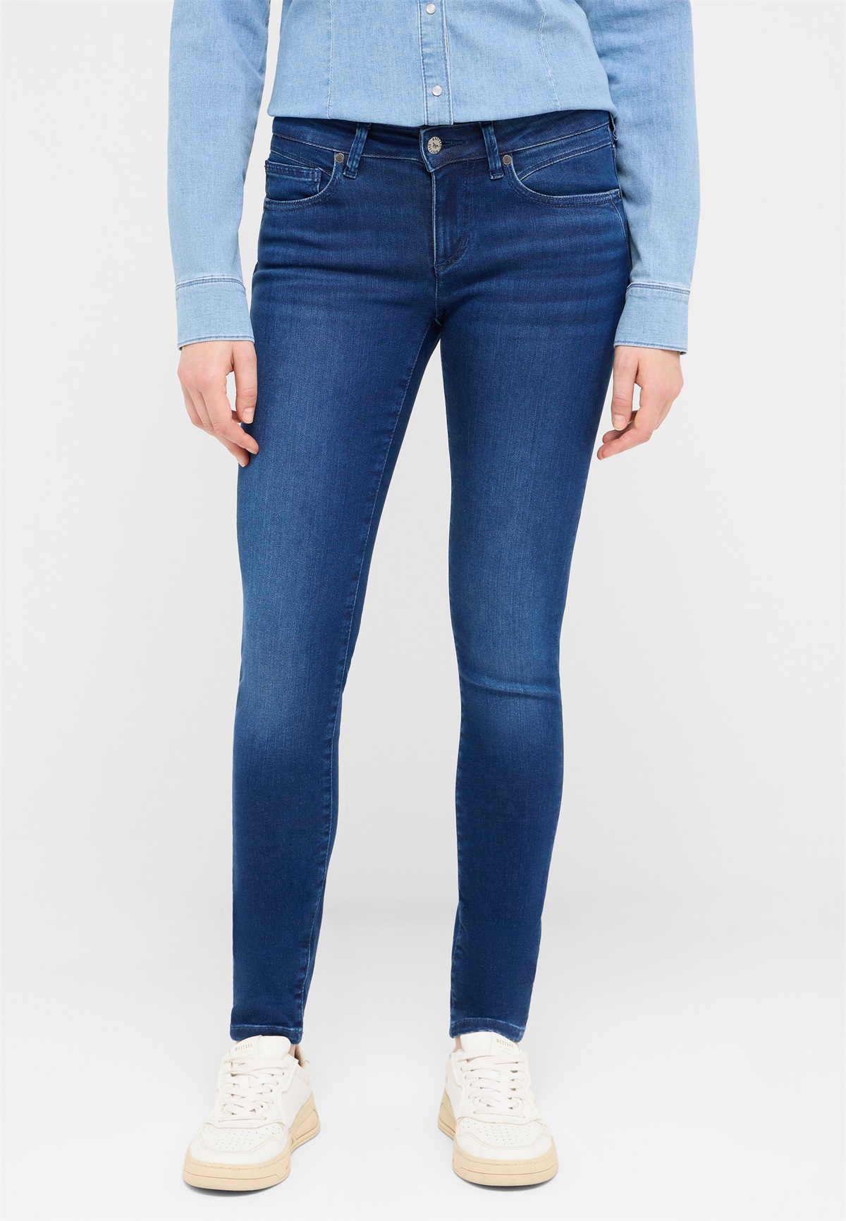 Mustang STYLE QUINCY SKINNY - Jeans Skinny Fit - blau/dark-blue denim