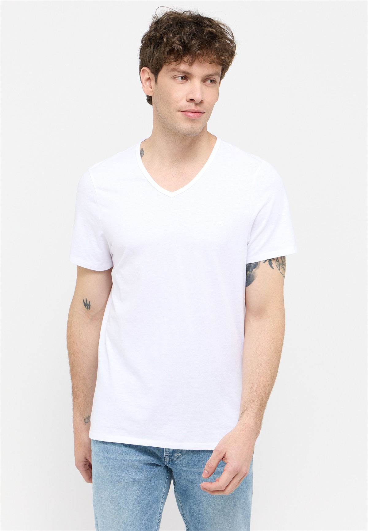 Mustang 2 PACK - T-Shirt basic - weiß