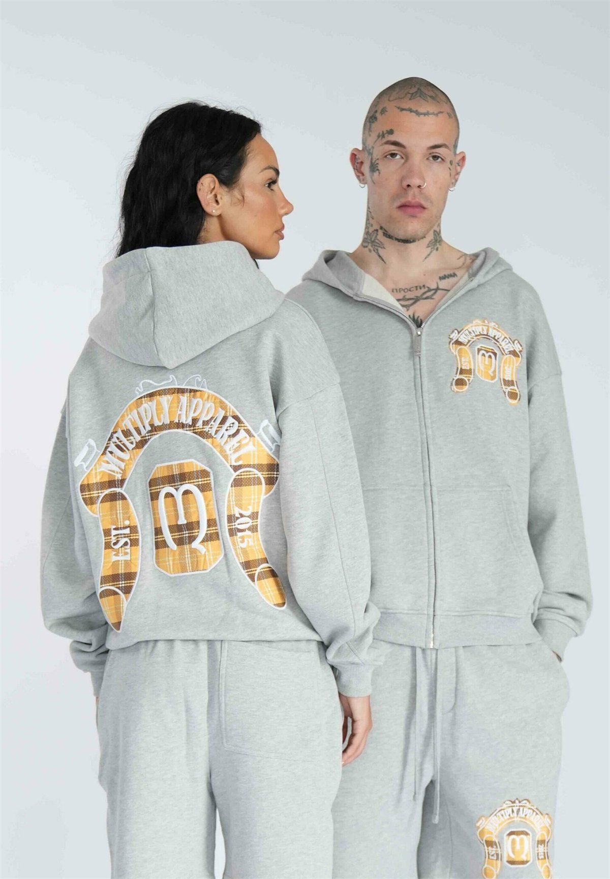 Multiply Apparel OF ARMS - Sweatjacke - grey melange/grau-meliert