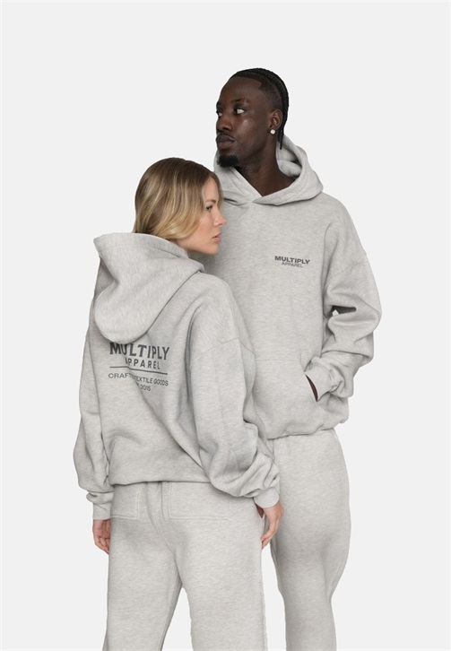 Multiply Apparel OVERSIZE - Kapuzenpullover - grey melange/grau
