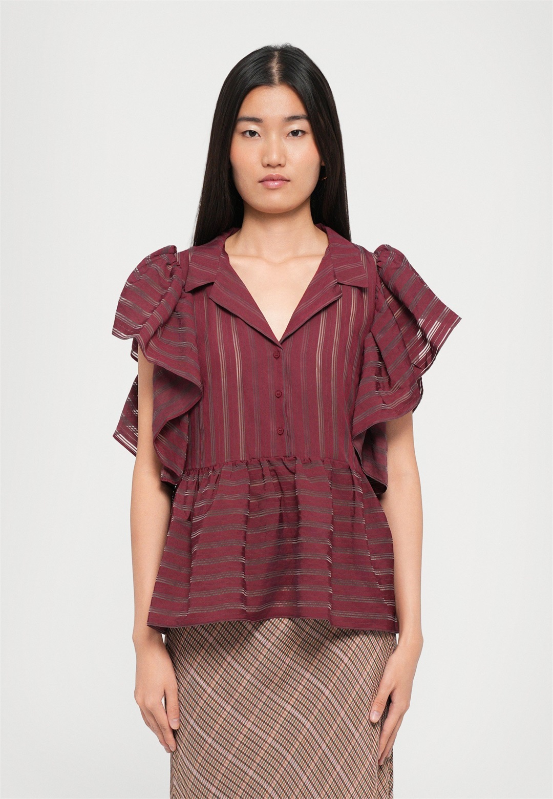 MUNTHE LUDIVE - Bluse - bordeaux/rot