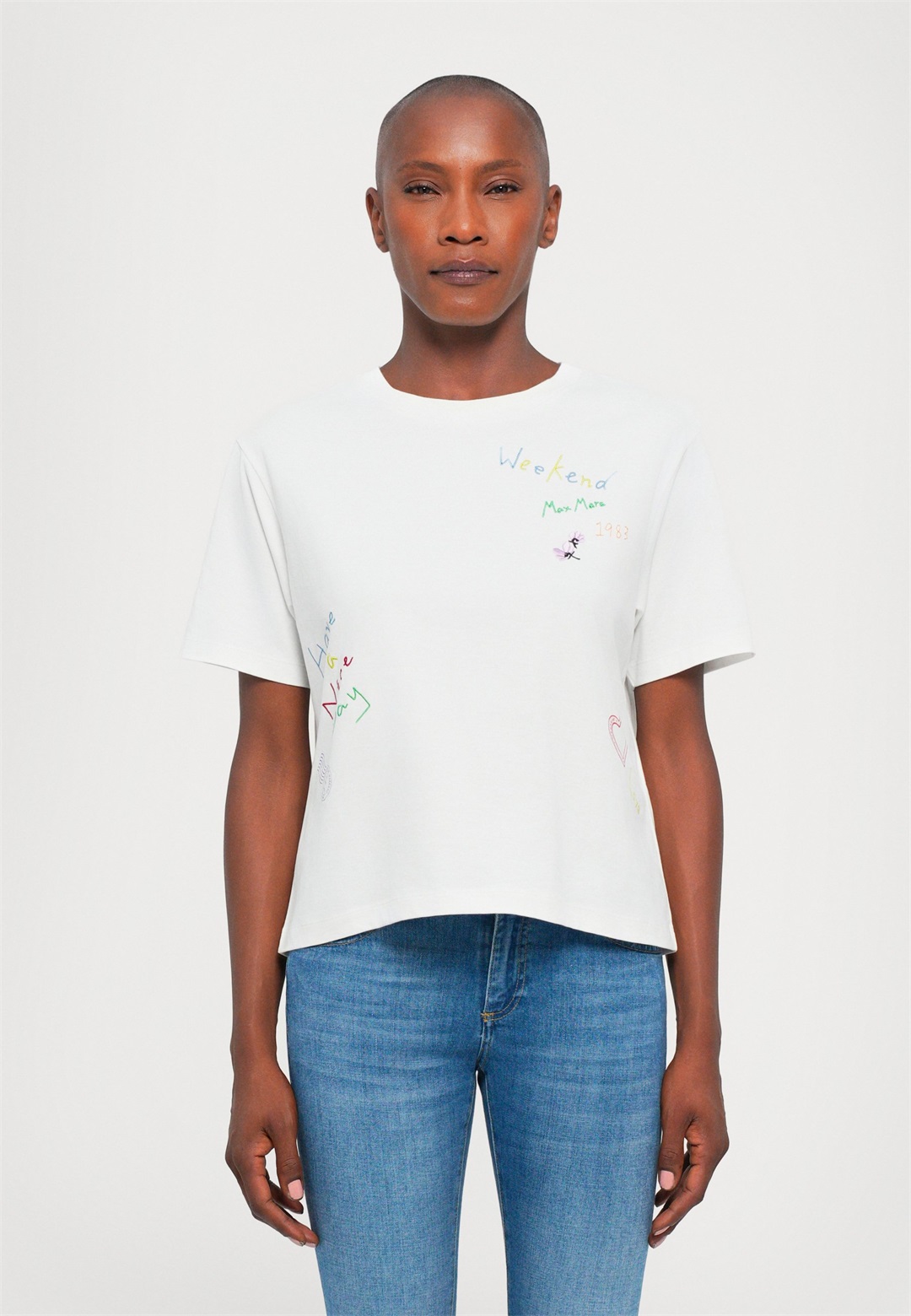 WEEKEND MaxMara ACLINE - T-Shirt print - bianco/offwhite