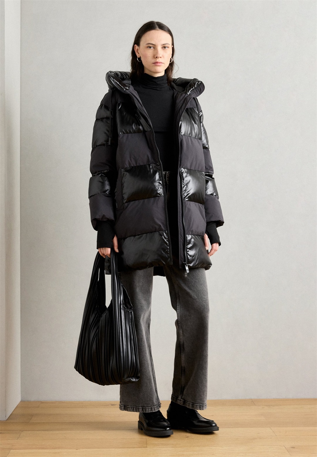 Mos Mosh BLOCK - Wintermantel - black/schwarz