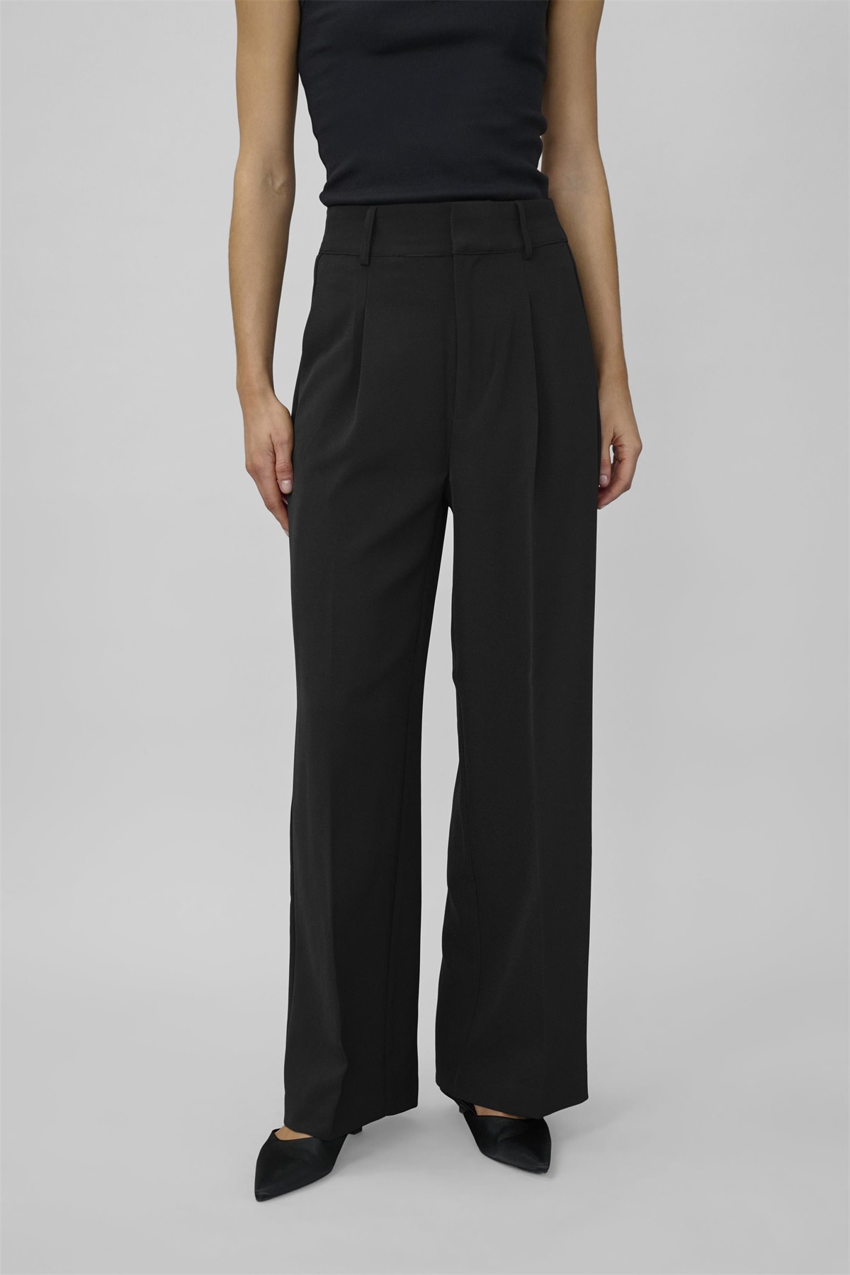 My Essential Wardrobe THE TAILORED HIGH - Stoffhose - black/schwarz