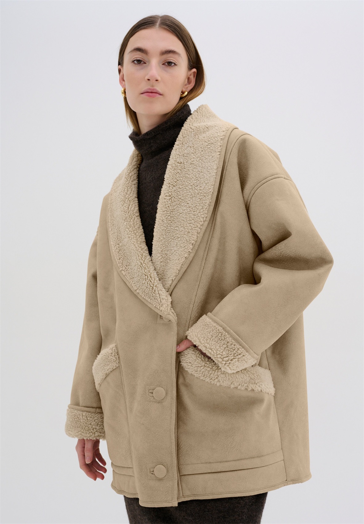 My Essential Wardrobe JASMINMW - Kurzmantel - feather beige/beige