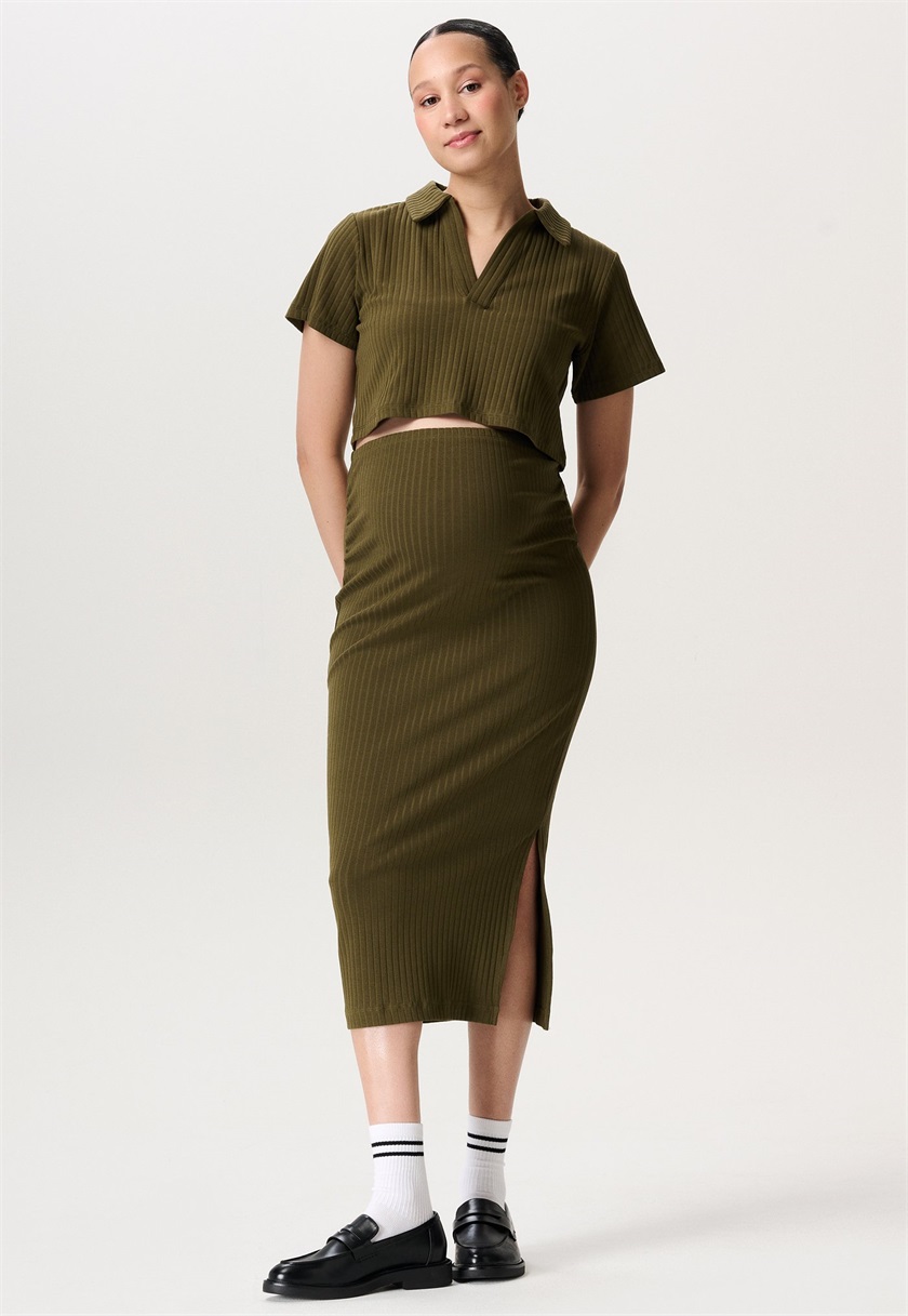 Noppies UMSTANDS HERLEV - Bleistiftrock - dark olive/grün