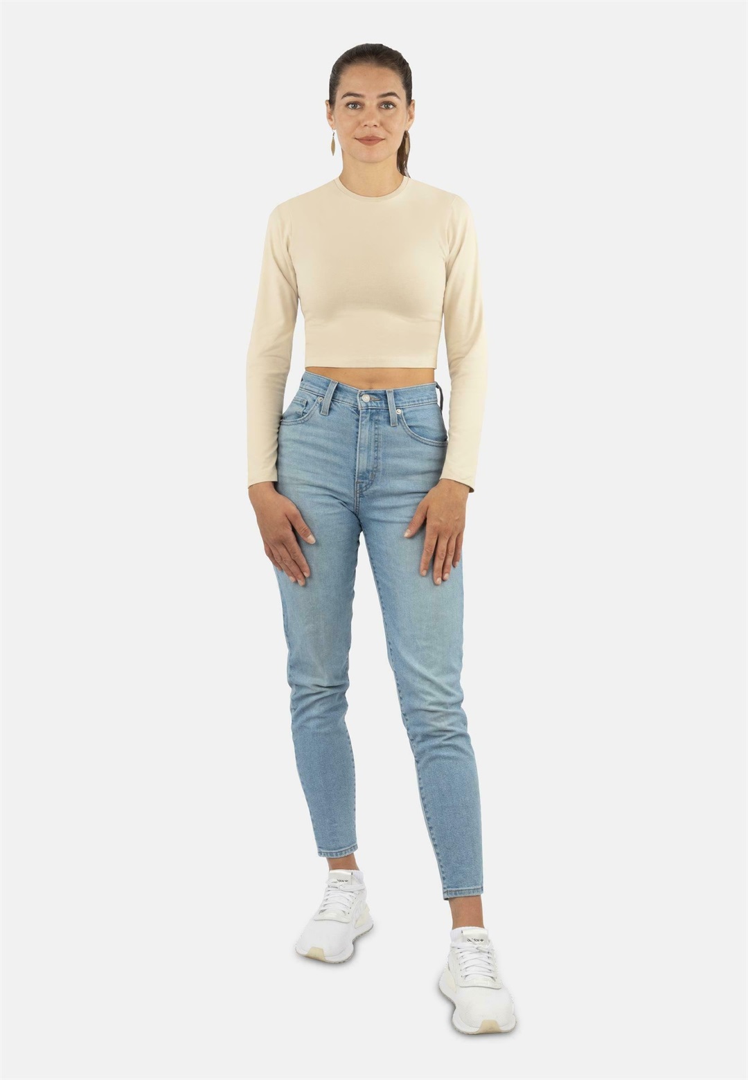 Normani 2 X CROP - Langarmshirt - beige