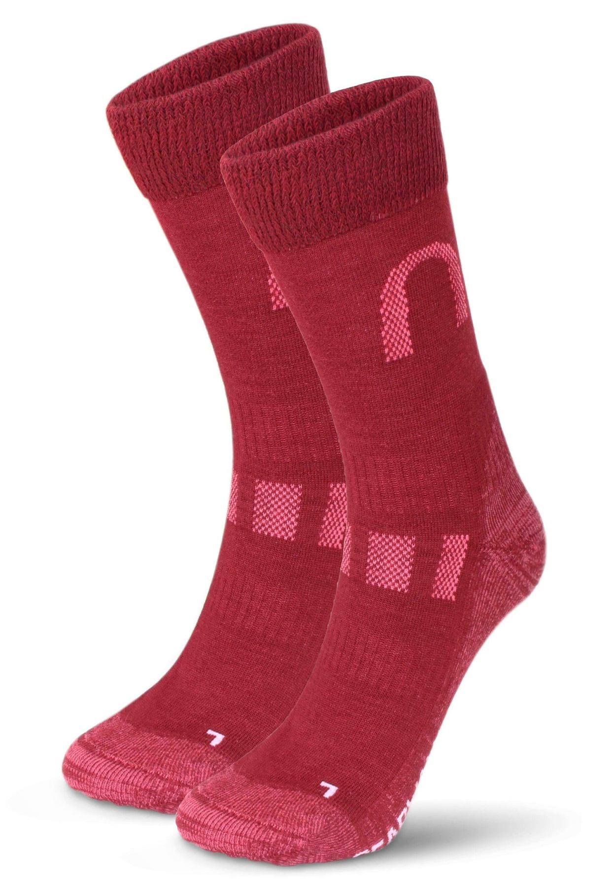Normani MID CUT MERINO HIKERS 2 PACK - Socken - burgund/bordeaux