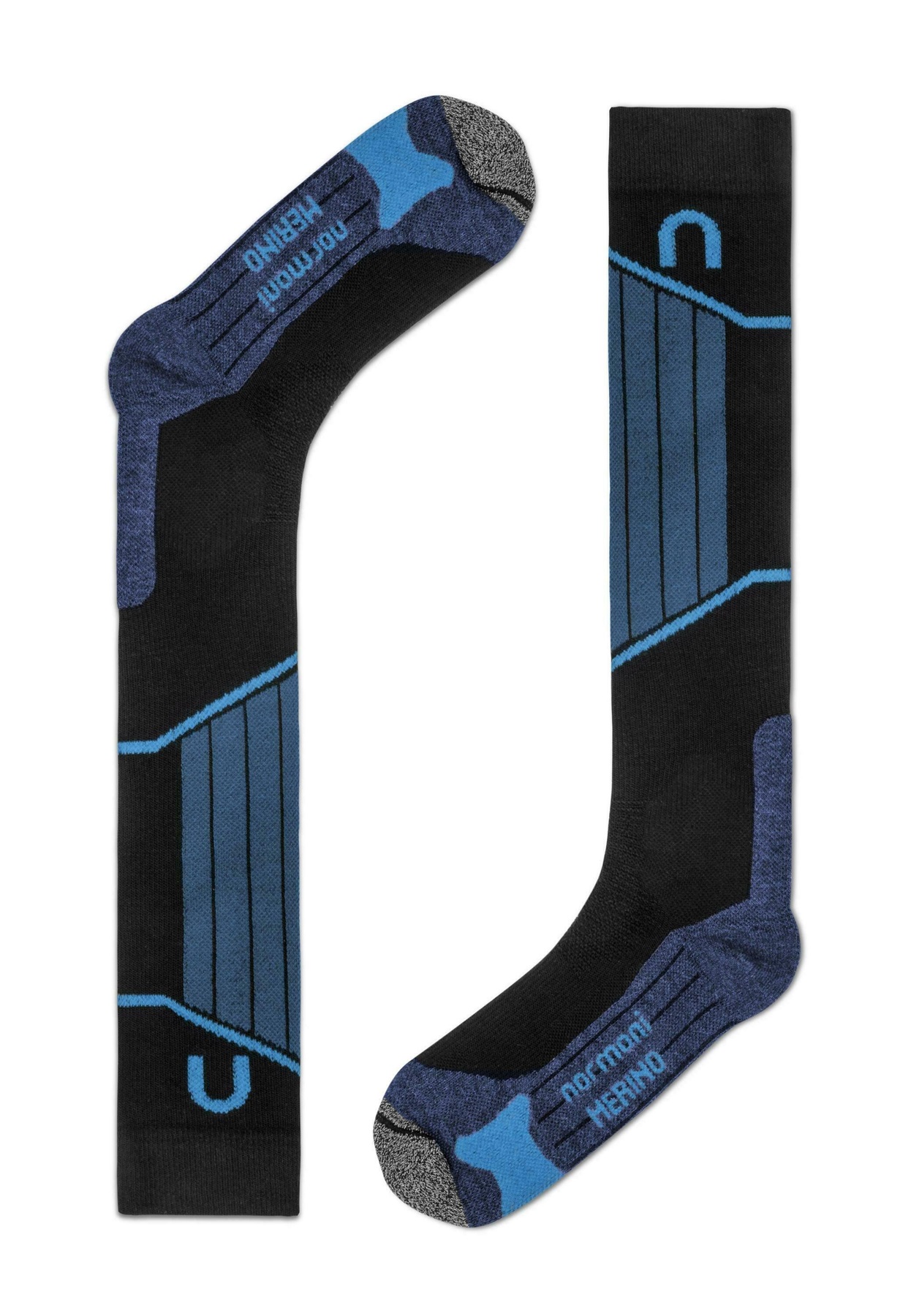 Normani DARWIN COMPRESSION MERI 2 PACK - Kniestrümpfe - blau