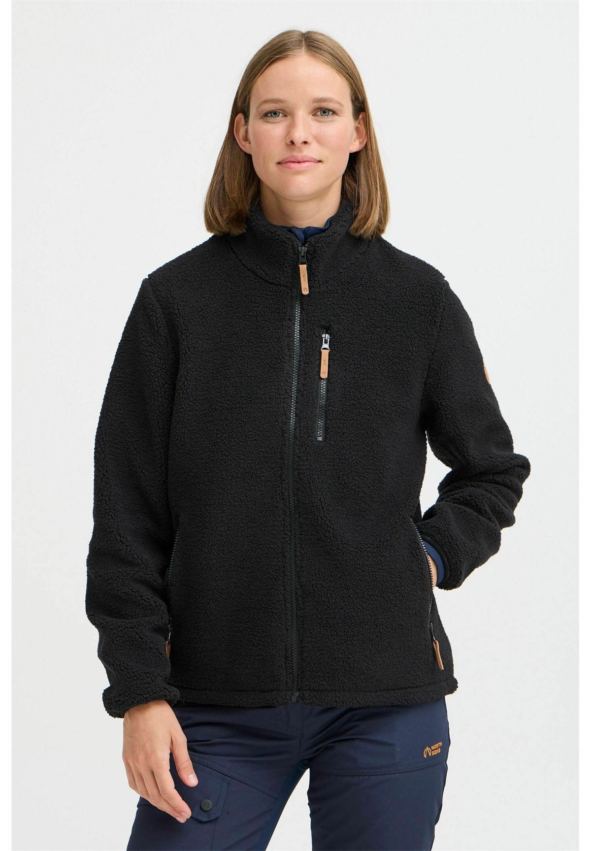 North Bend NBSamanta TEDDY - Fleecejacke - black/schwarz