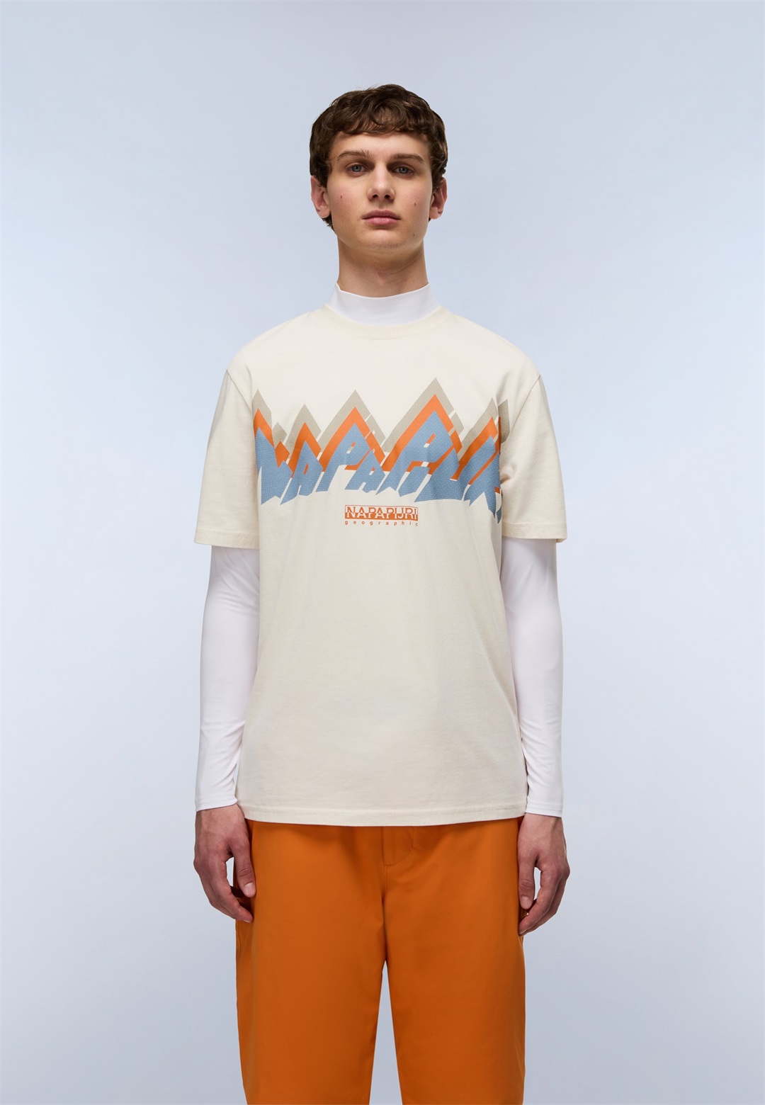 Napapijri FIEMME - T-Shirt print - beige dimity/beige