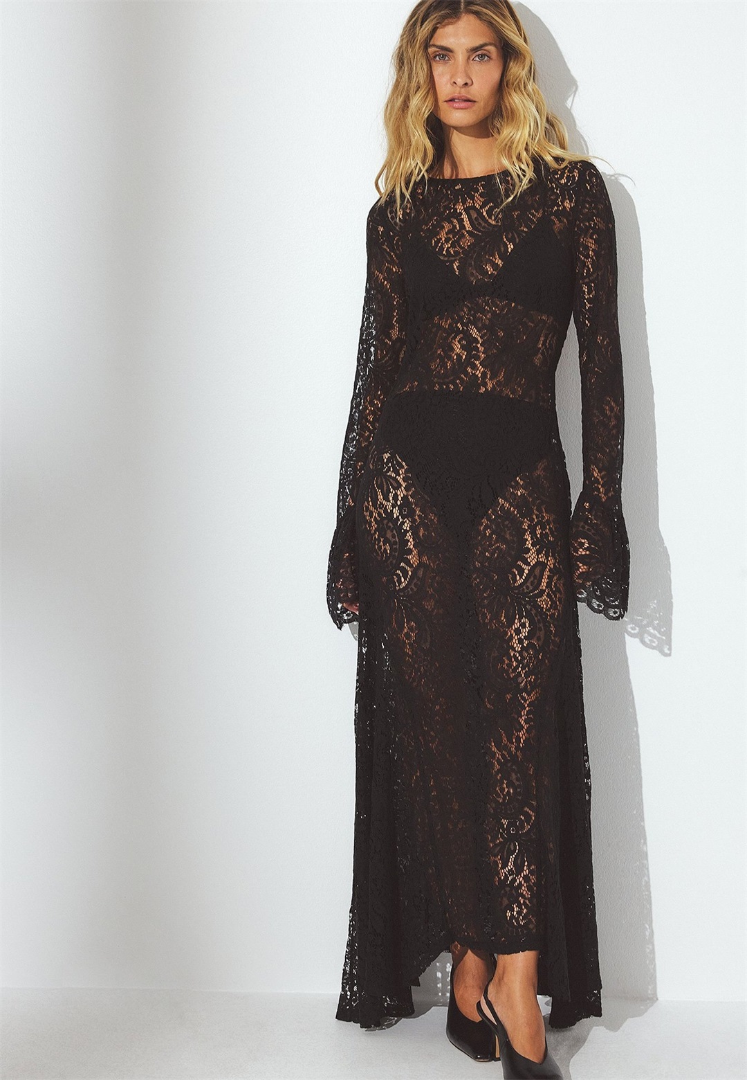 NA-KD OPEN BACK - Maxikleid - black/schwarz