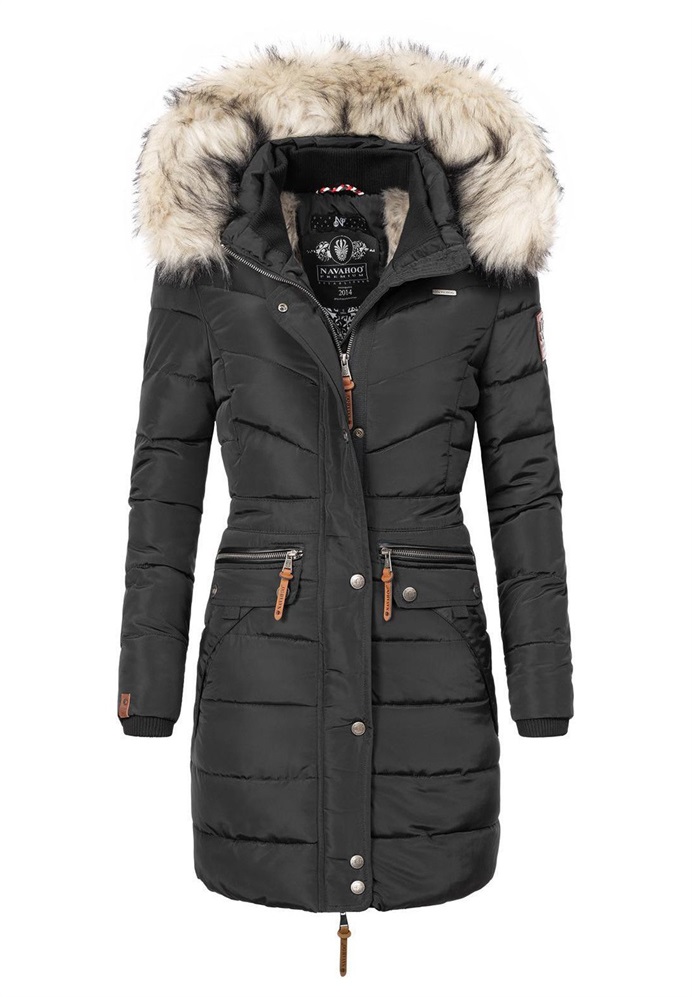 Navahoo Paula - Wintermantel - black/schwarz