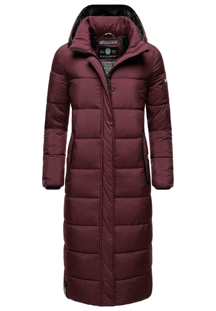 Navahoo Isalie - Wintermantel - dark red melange/bordeaux