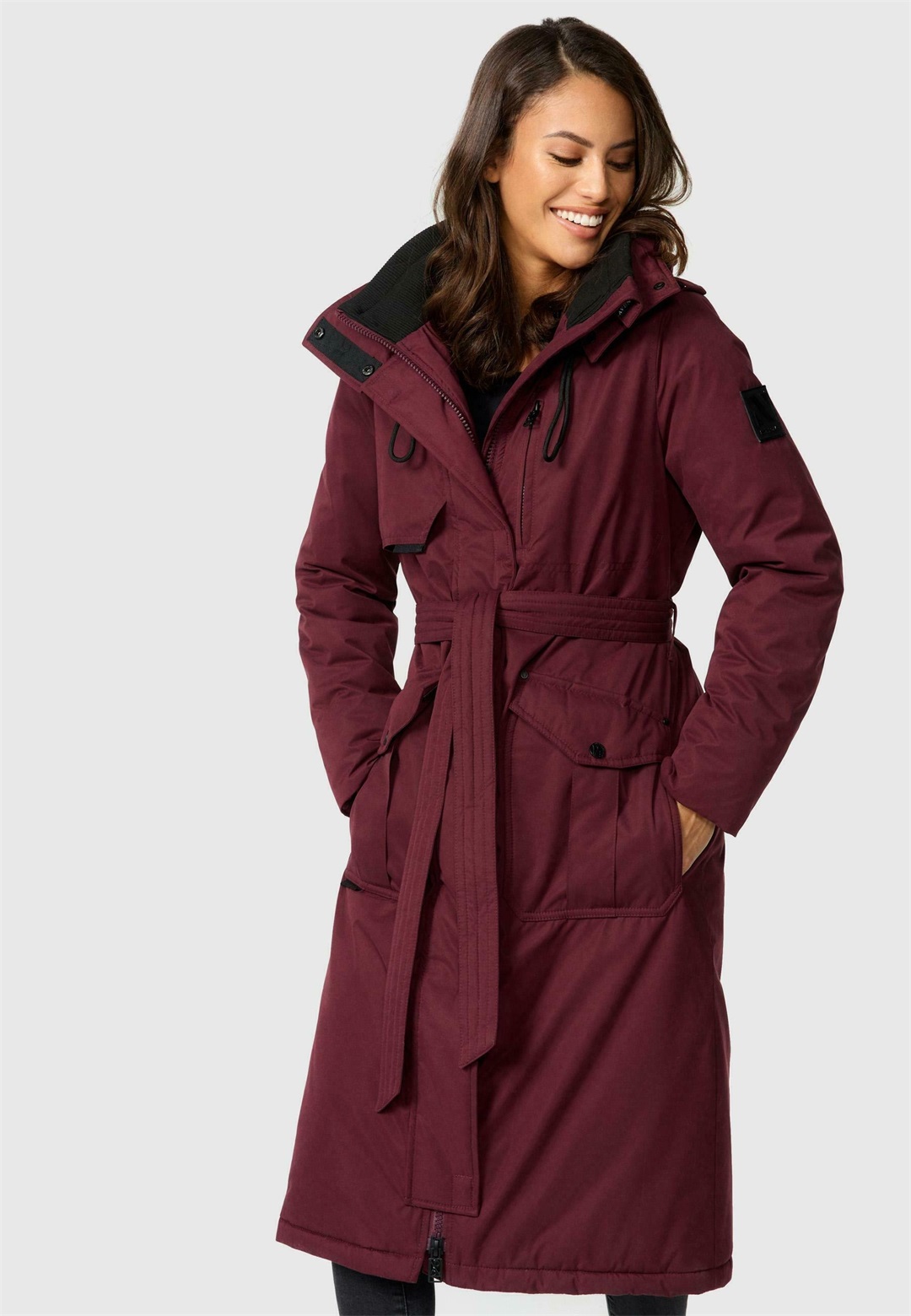 Navahoo HOKULANII - Parka - dark red melange/dunkelrot-meliert