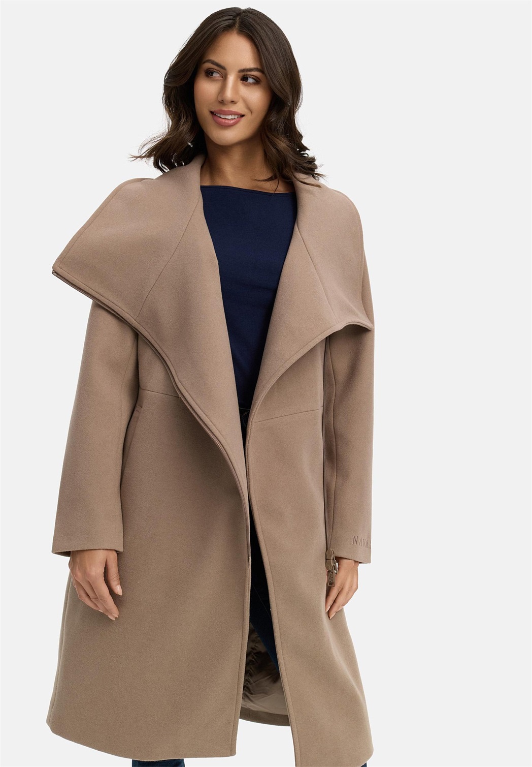 Navahoo SAMTROSE 14 - Klassischer Mantel - taupe grey/taupe