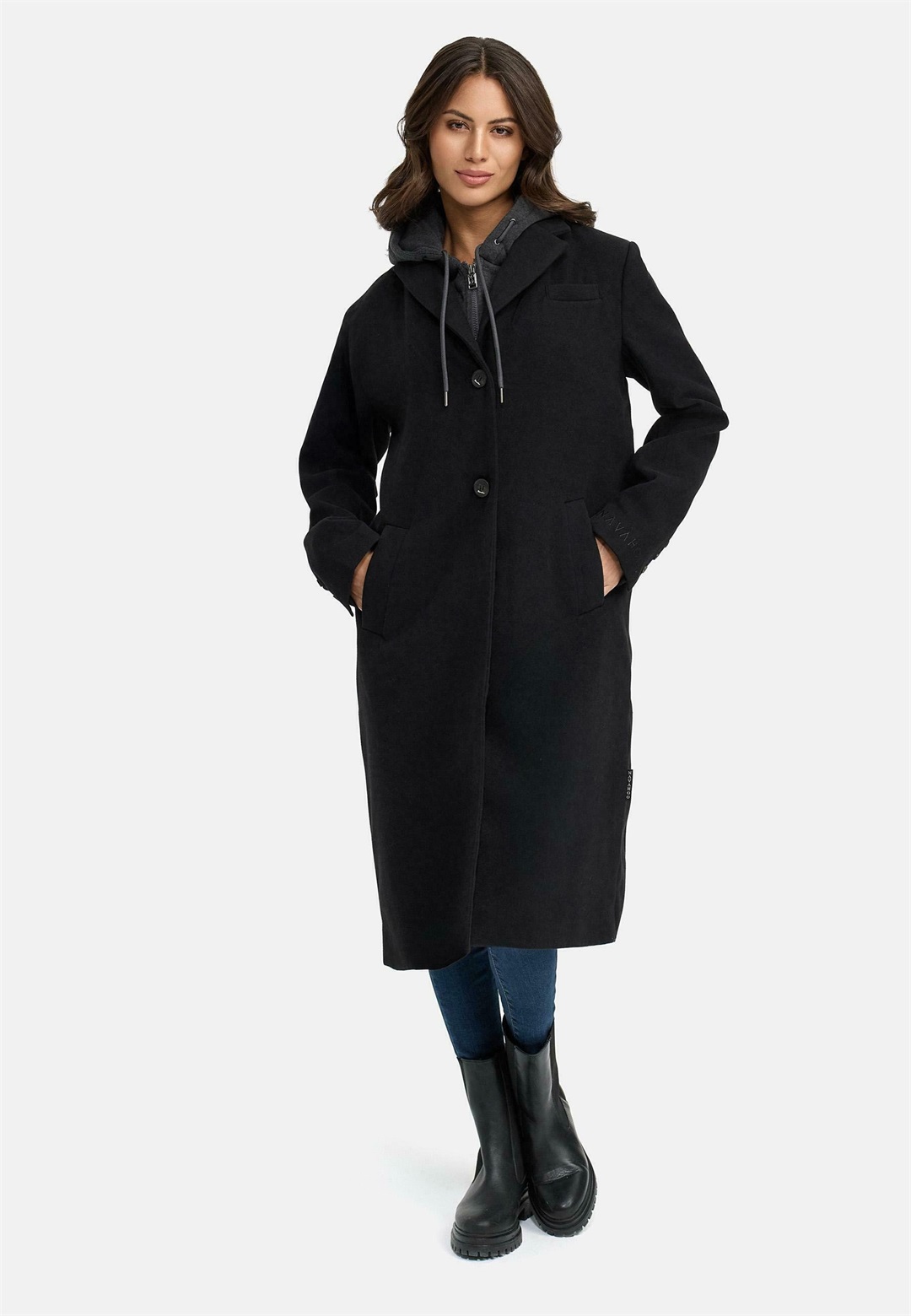 Navahoo KEKSTRAUM 14 - Klassischer Mantel - black/schwarz