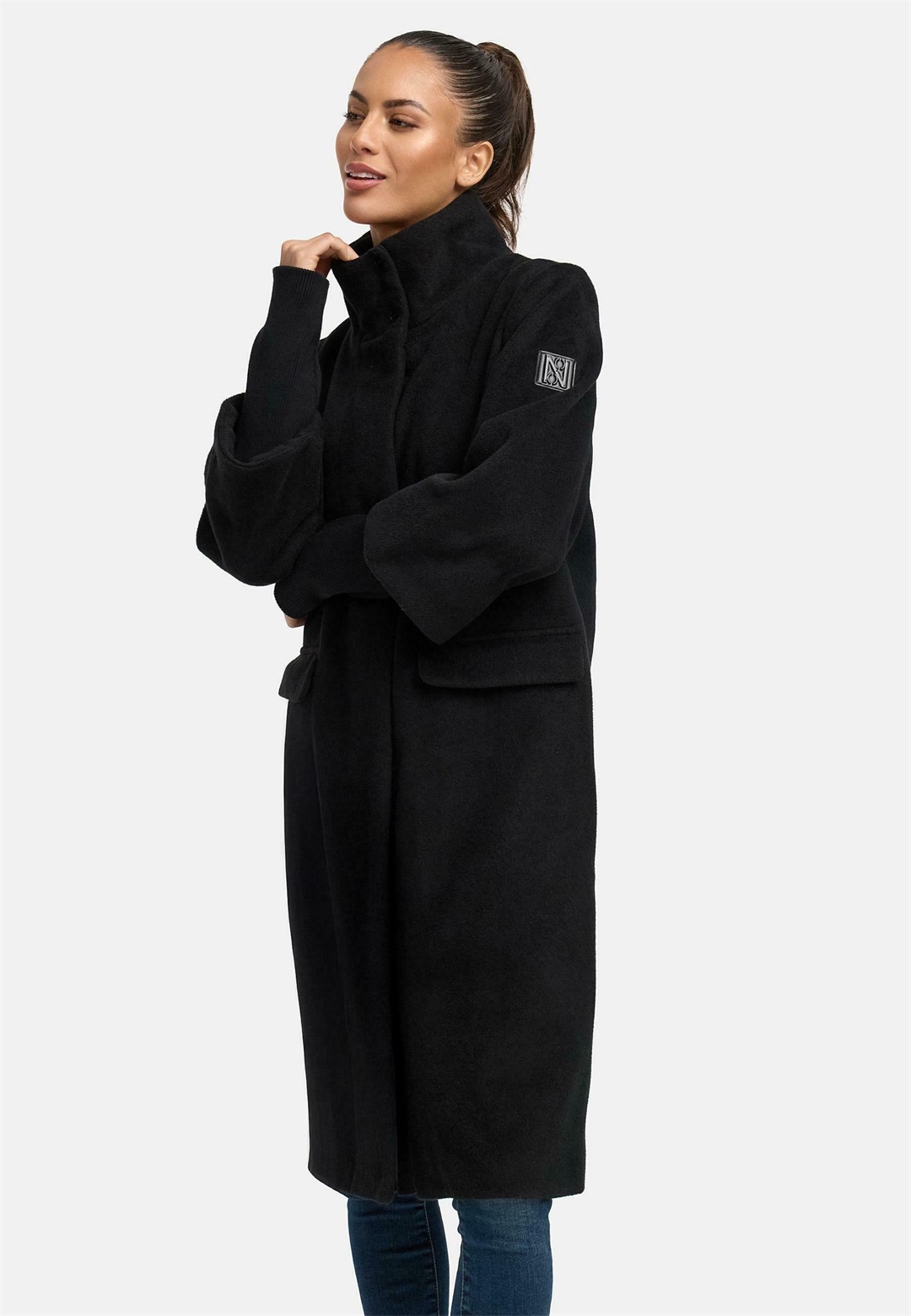 Navahoo POLARBL�TE - Klassischer Mantel - black/schwarz